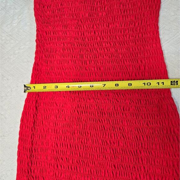 Krisa Smocked Tank Mini Dress NWT Red XS Party Festival going out Wedding guest - Picture 6 of 13